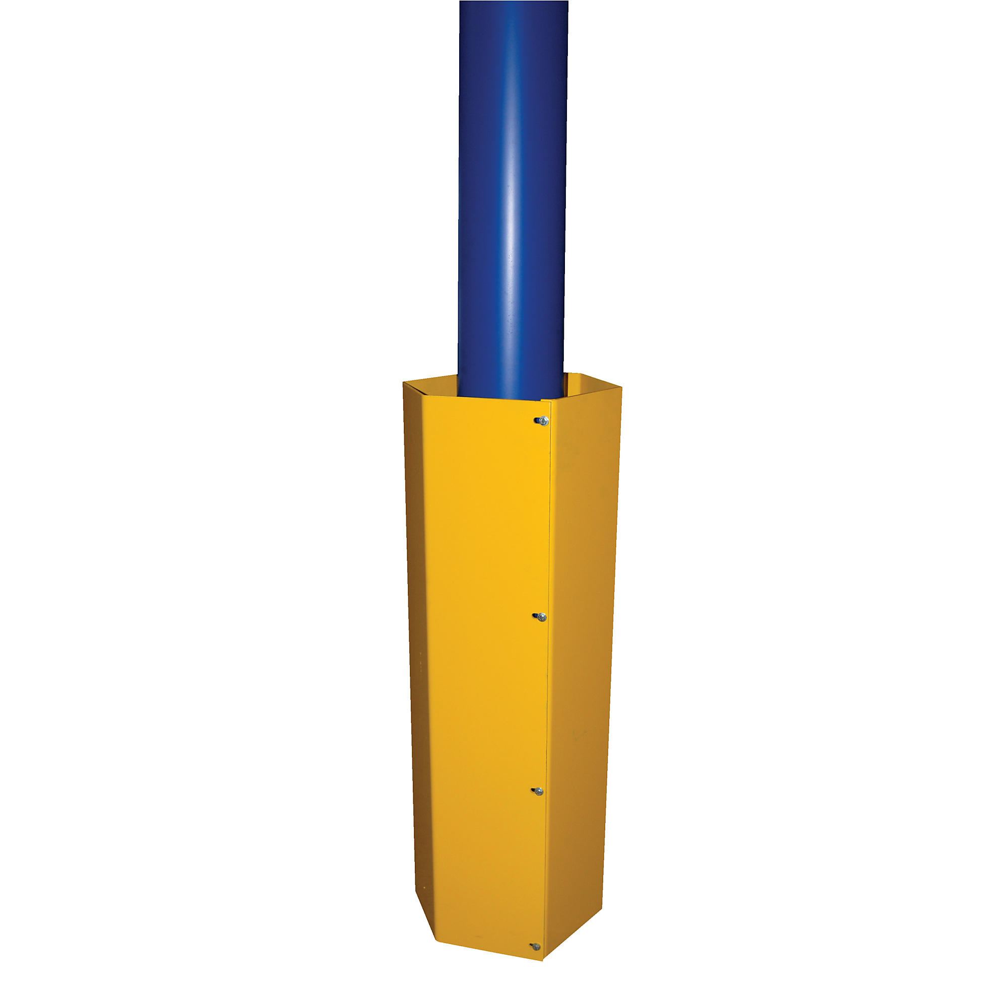 Vestil Hexagonal Column Guard - 48in. Height, Heavy-Duty Steel, Safety Yellow, Model# HEX-48